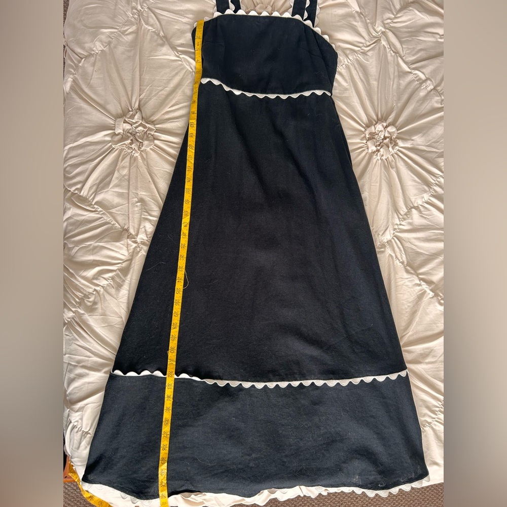 Cynthia Rowley Black Maxi Dress with White Accents - Picture 3 of 5